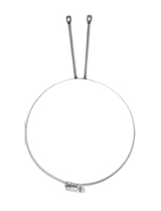 Poste Circular Doble Acero Inoxidable 4" x 90 x 4 mm.