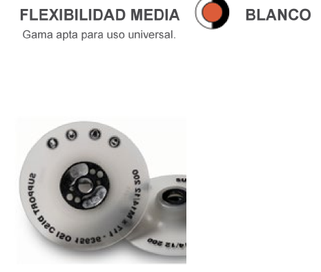 Plato Soporte Nylon Flexibilidad Media Blanco.